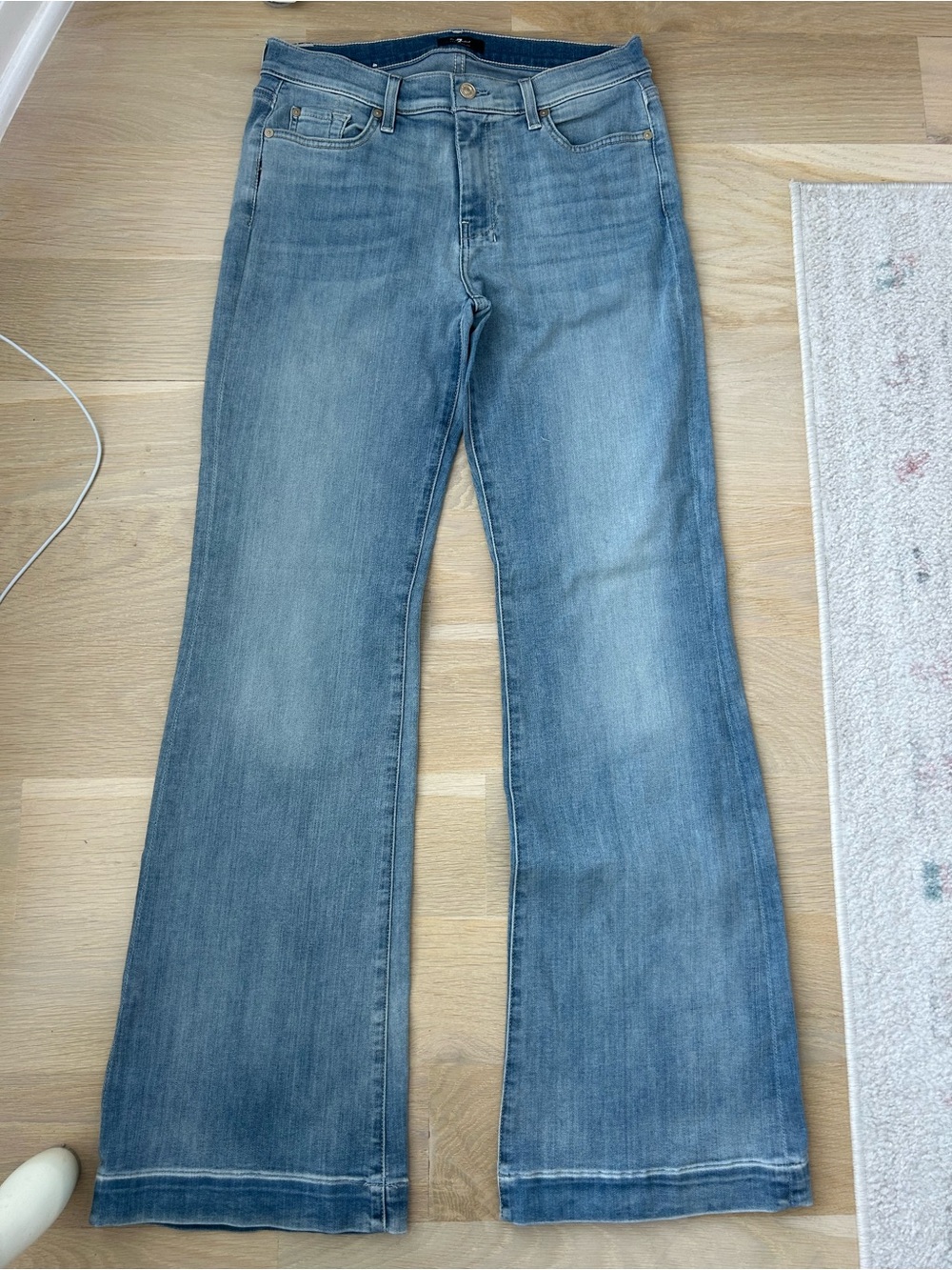 7 For All Mankind Light Blue Flare Jeans